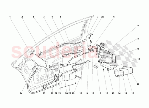 Part Diagram for Lamborghini 893971850C