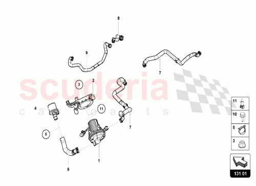 Part Diagram for Lamborghini 4S0131605A