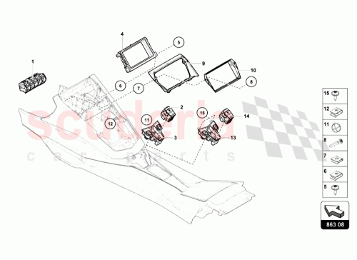 Part Diagram for Lamborghini 470863347C
