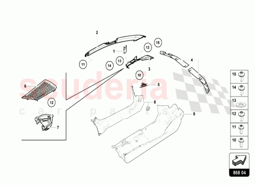 Part Diagram for Lamborghini 4T0867232C