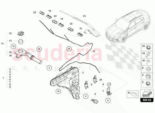 Part Diagram for Lamborghini 4M0955463