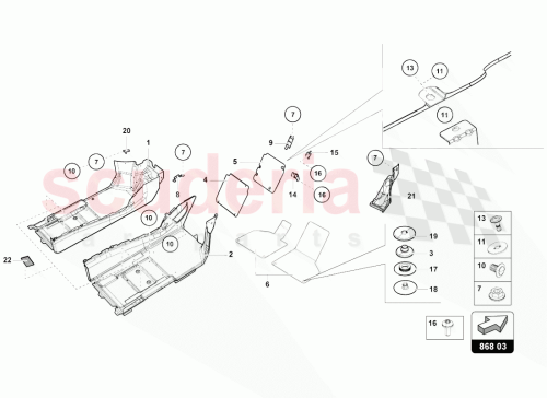 Part Diagram for Lamborghini 4G0867632