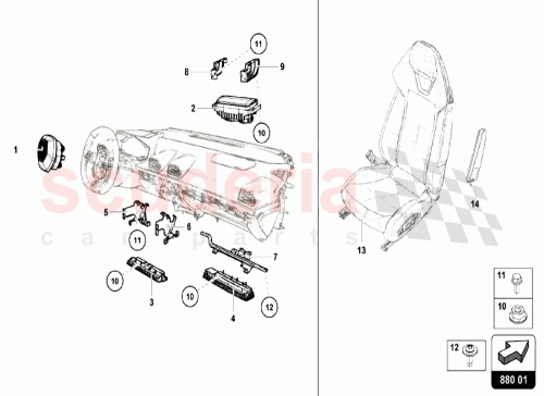 Part Diagram for Lamborghini 4T1858514B