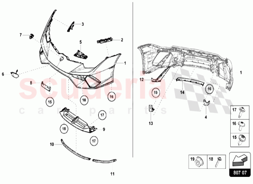 Part Diagram for Lamborghini 4T0853745A