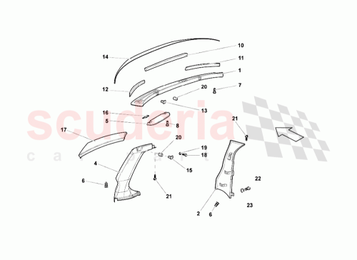 Part Diagram for Lamborghini 417867234A