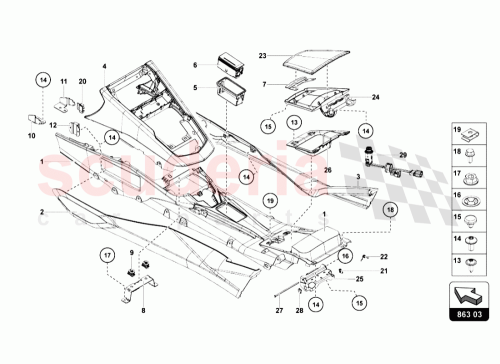 Part Diagram for Lamborghini 418880324