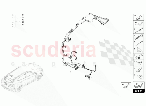 Part Diagram for Lamborghini 3D0971838N