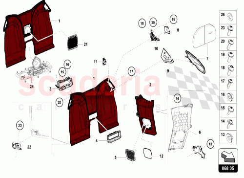 Part Diagram for Lamborghini 8P0857635