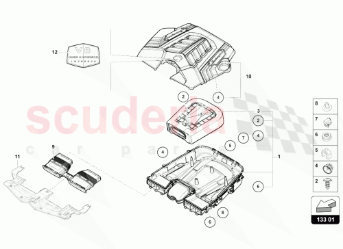 Part Diagram for Lamborghini 4M0133567B