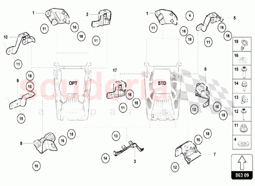Part Diagram for Lamborghini 8D0805960
