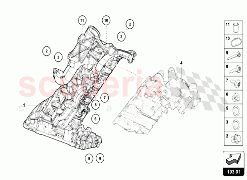 Part Diagram for Lamborghini 07L103601F