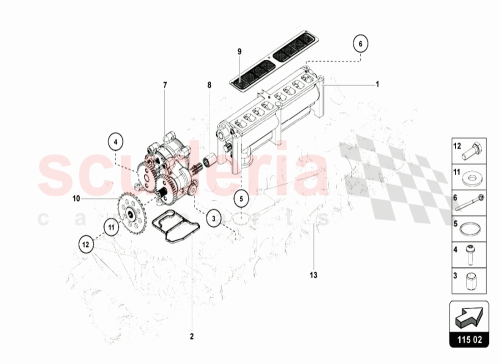Part Diagram for Lamborghini 07M115138A