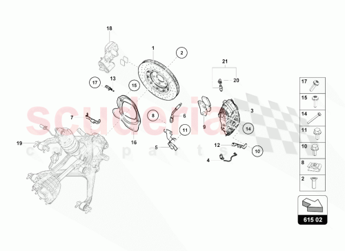 Part Diagram for Lamborghini 4T0615405BN
