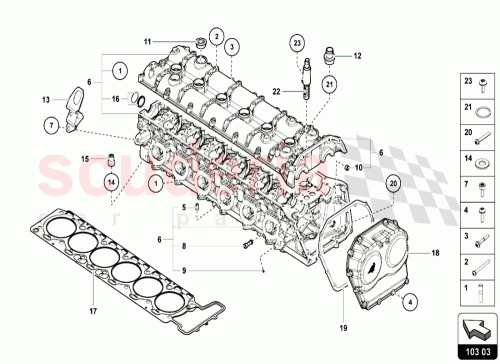 Part Diagram for Lamborghini 07M109153N