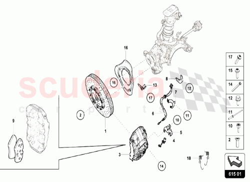 Part Diagram for Lamborghini 4S0611842F