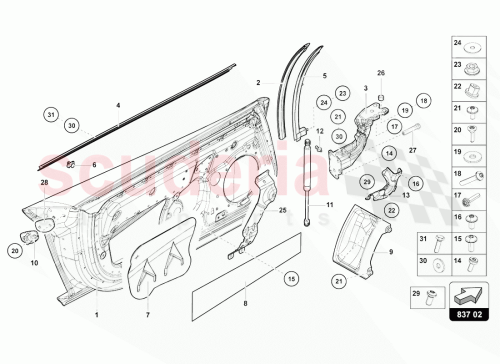 Part Diagram for Lamborghini 470837703F