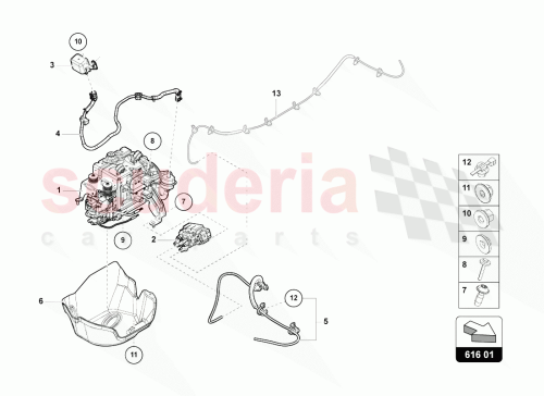 Part Diagram for Lamborghini 6H0957818