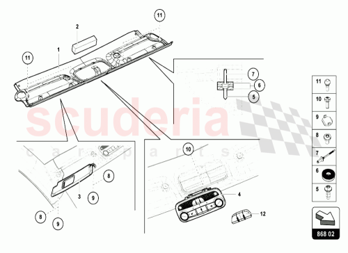 Part Diagram for Lamborghini 476857551B