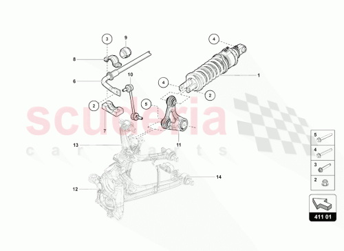 Part Diagram for Lamborghini 8K0411327B