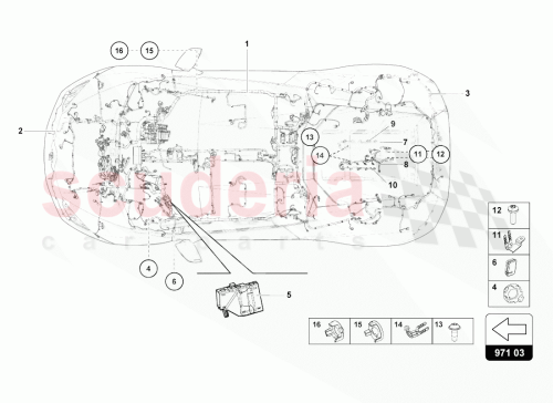 Part Diagram for Lamborghini 4T0971085T