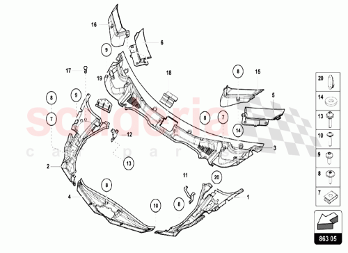 Part Diagram for Lamborghini 470819103E