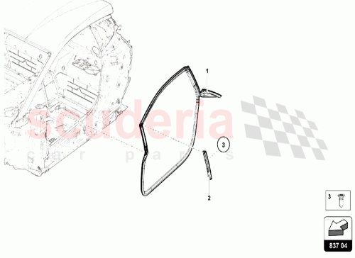 Part Diagram for Lamborghini 4T8831707D