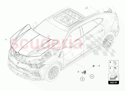 Part Diagram for Lamborghini 4ML823630
