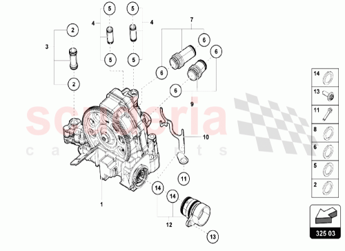 Part Diagram for Lamborghini 0BZ325497M