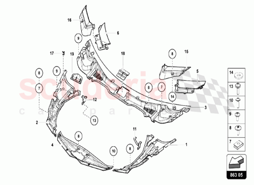 Part Diagram for Lamborghini 470853510C