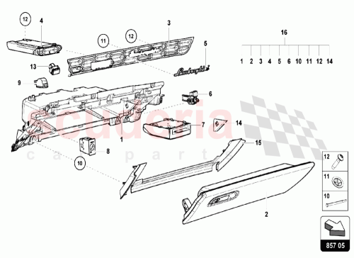 Part Diagram for Lamborghini 4T1857120