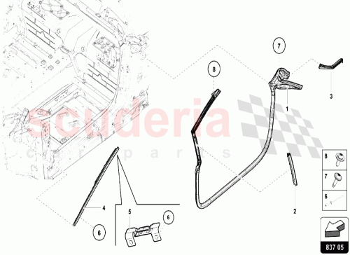 Part Diagram for Lamborghini 4T7853701