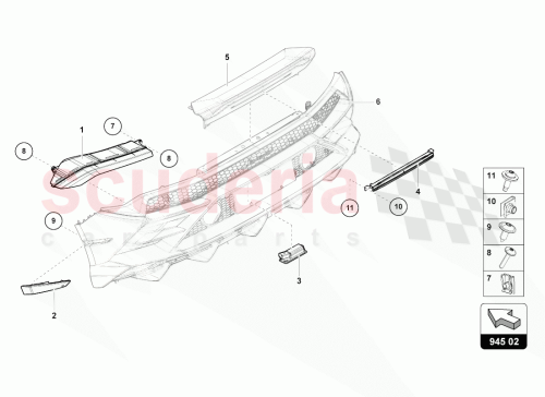 Part Diagram for Lamborghini 4T0945127A