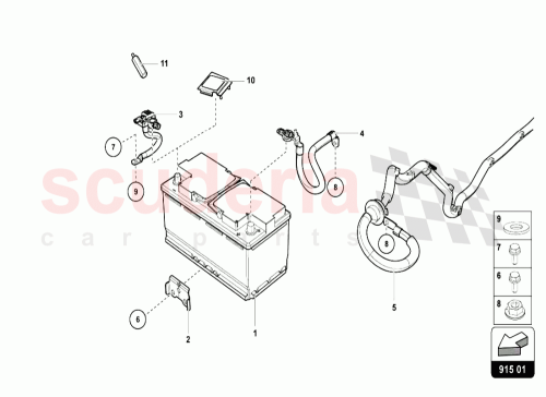 Part Diagram for Lamborghini 7P0915105A