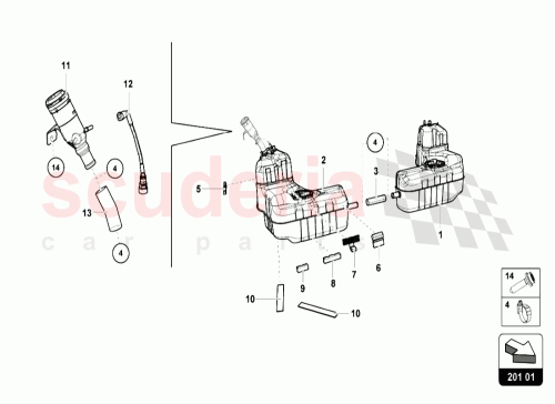 Part Diagram for Lamborghini 4T8201163A