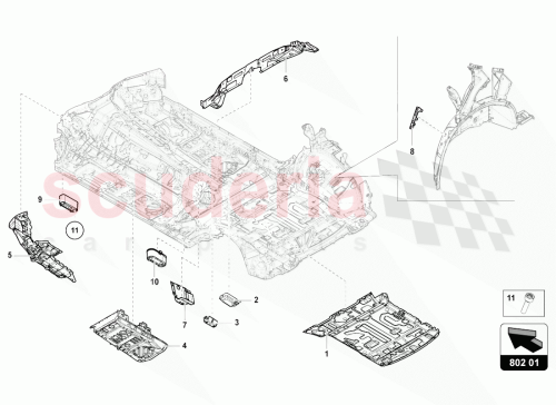Part Diagram for Lamborghini 4M0802016