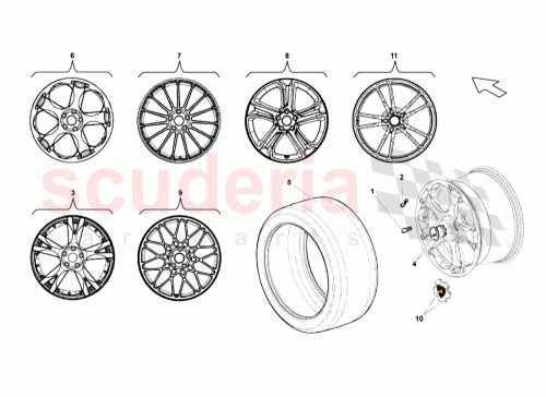 Part Diagram for Lamborghini 400601011RG
