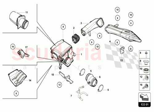 Part Diagram for Lamborghini 4S0133838G