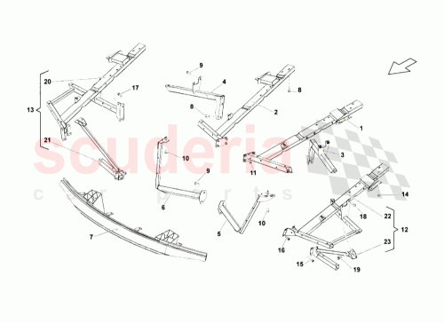 Part Diagram for Lamborghini 400807107A