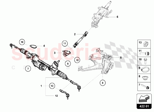 Part Diagram for Lamborghini 4S1423072M