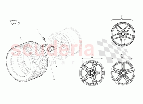 Part Diagram for Lamborghini 410601147B
