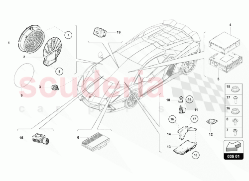 Part Diagram for Lamborghini 8S7035503B