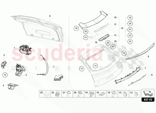 Part Diagram for Lamborghini 4M0827887D