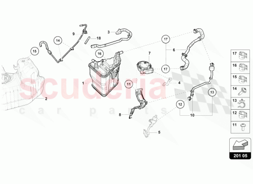 Part Diagram for Lamborghini 4S0201369E