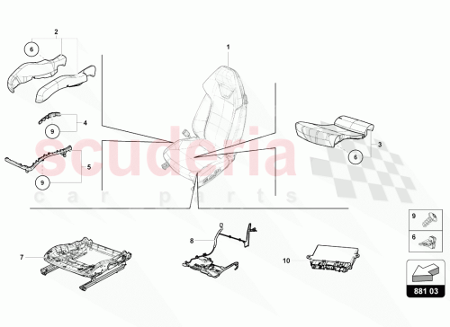 Part Diagram for Lamborghini 4S0959760