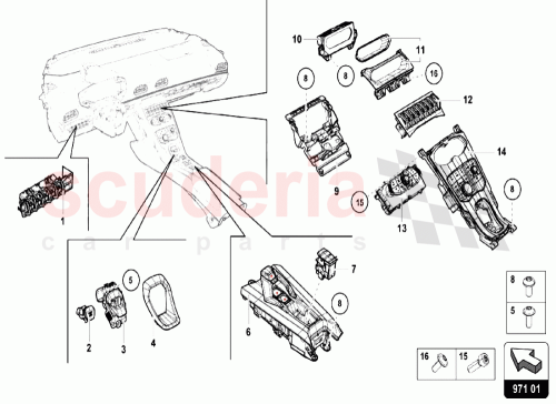 Part Diagram for Lamborghini 4T1941531D