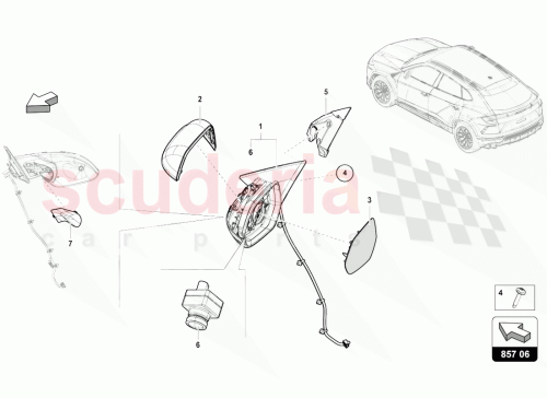 Part Diagram for Lamborghini 4ML857019