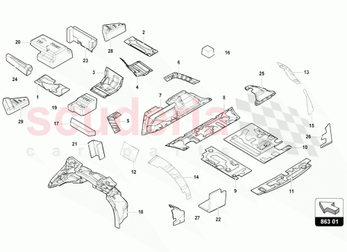 Part Diagram for Lamborghini 4M0864956B
