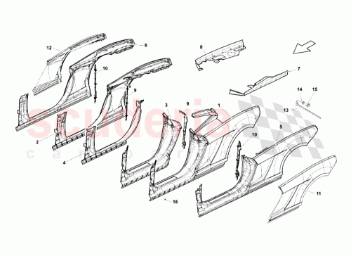 Part Diagram for Lamborghini 400807707C