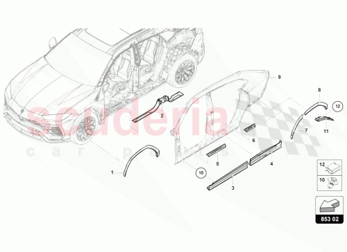 Part Diagram for Lamborghini 4ML853375A