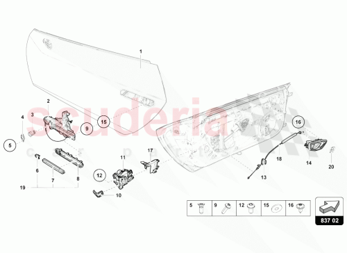 Part Diagram for Lamborghini 4T0837293G